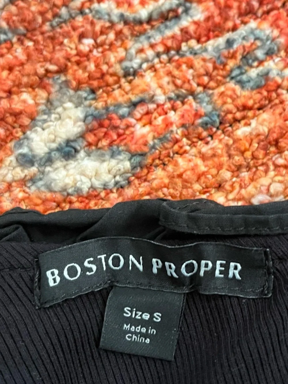 Boston Proper One-Shoulder Ruffle Ribbed Top - Picture 2 of 4